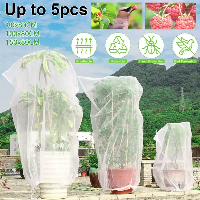 1-5× Fruit Tree Netting Bag Garden Insect Net Mesh Vegetable Plant Protect Cover
