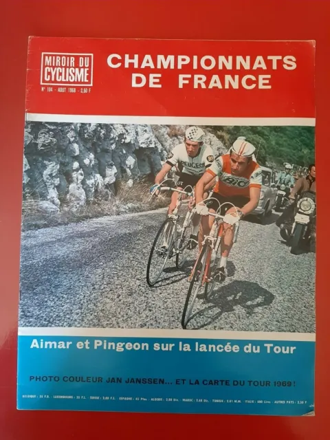 1968 miroir du cyclisme n°104 CHAMPIONNATS DE FRANCE AIMAR et PINGEON JANSSEN