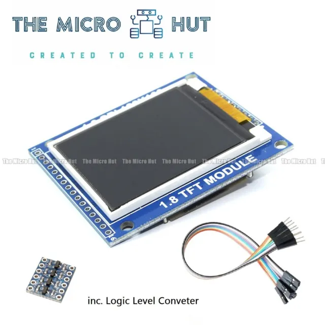 TFT Display 1.8" 128x160 SPI LCD Module ST7735R SD Card Slot - 2.2 Arduino Pi