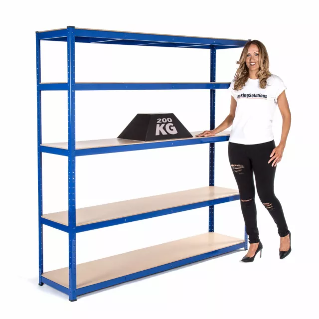 2 x Heavy Duty Garage Racking Shelving Unit | 200KG UDL 1800mm x 1800mm x 450mm