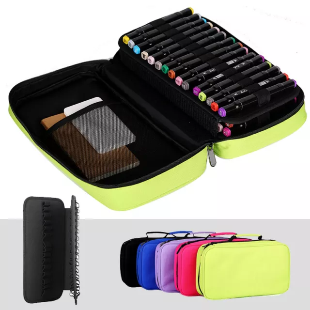 Art Marker Pens Portable Case Detachable Holder Organizer Lipstick Carrying Bag