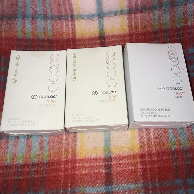 X3 Nu Skin PHARMANEX ageloc TR90 JUMPSTART 15 packs Each Dietary Supplement Exp