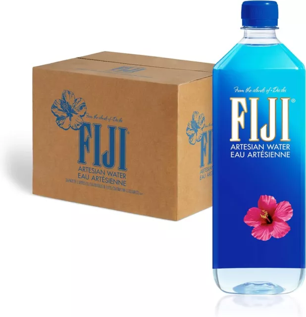 Fiji Natural Artesian Water Bottles, 12 x 1L 1 l (Pack of 12)