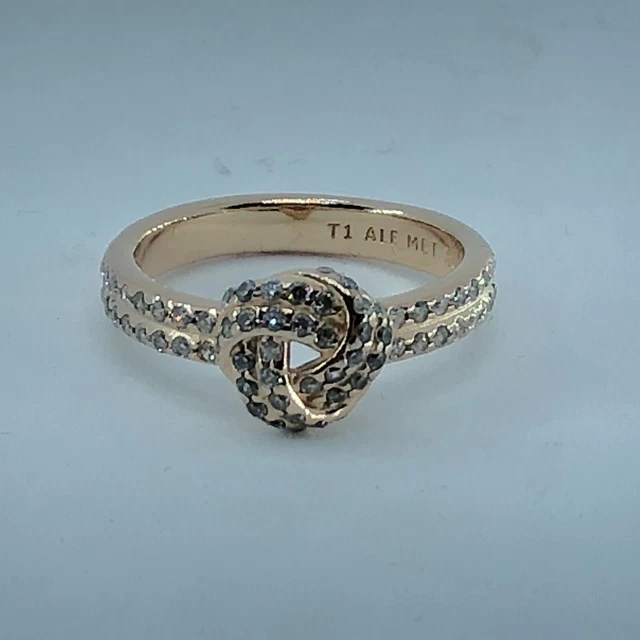 PANDORA ROSE GOLD Shimmering Knot Ring Size 50 T1 ALE MET