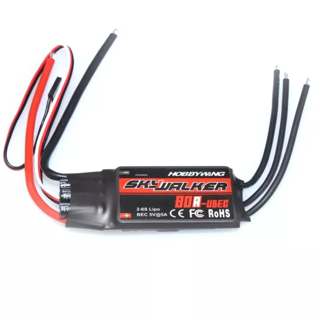 F17834 Hobbywing SkyWalker UBEC 80A BEC 2-6S Lipo Speed Controller Brushless ESC