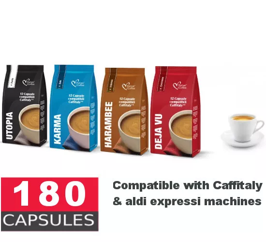 180 Capsules compatible with Caffitaly system by MAP / Woolworths