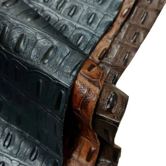 Echtleder Stoff Versteck Schnitt Schrott Handwerk Alligator Muster Material zum Selbermachen
