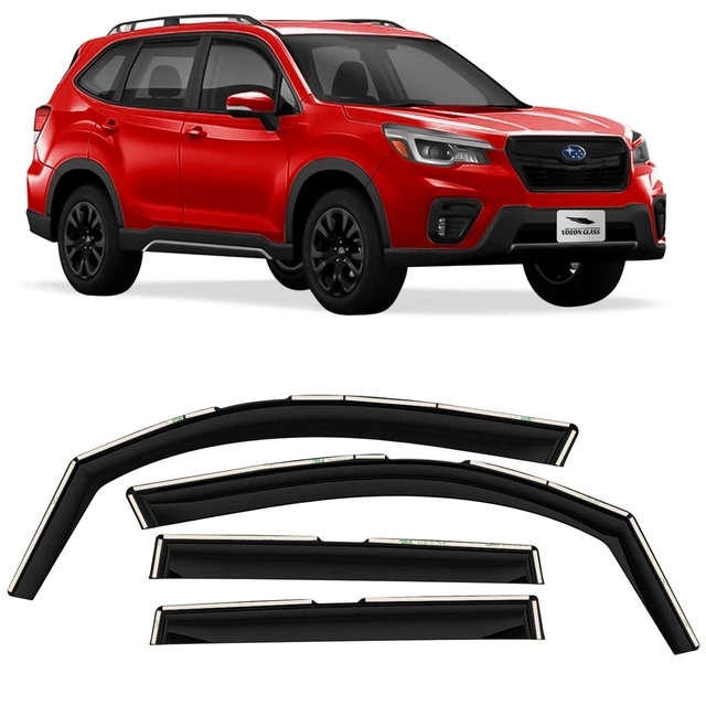 Sun Rain Visors Wind Rain Guards for 2019-2023 Subaru Forester SHATTERPROOF