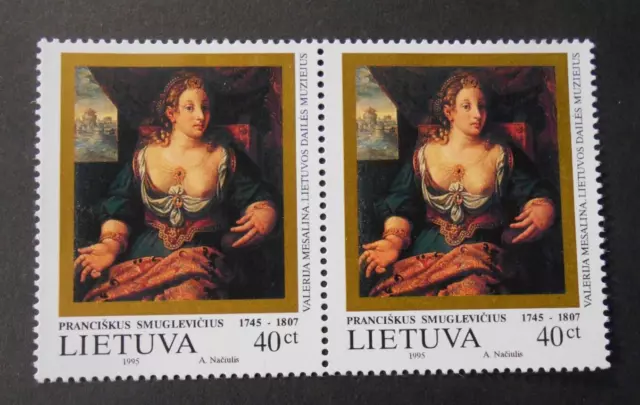 LITHUANIA, LIETUVA LITUANIA 1995  P.Smuglevicius pittore  40c coppia  MNH**