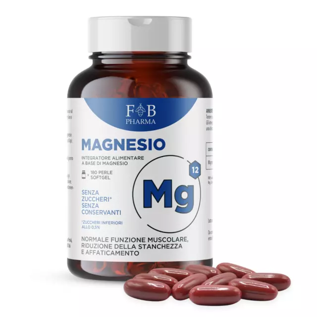 integratore di MAGNESIO - 180 Capsule SOFTGELS 112mg per capsula vitamine forte
