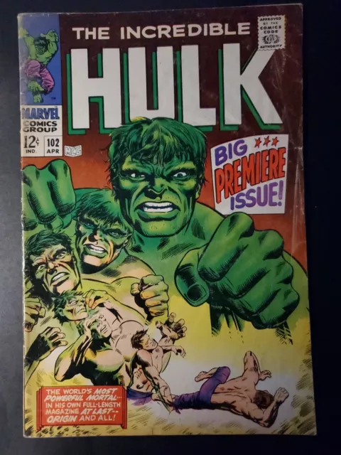 The Incredible Hulk #102 - Big Premiere Issue! Apr 1968