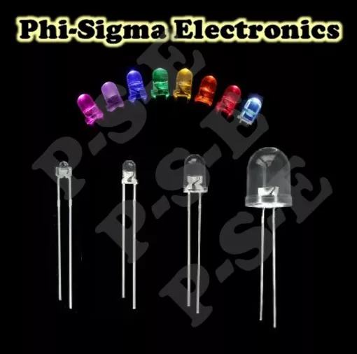 Diodes DEL ultra lumineuses : constantes / clignotantes / scintillantes : 1,8 mm 3 mm 5 mm 10 mm