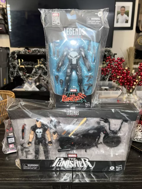 Marvel Legends Punisher On Motorcycle War Machine Punisher Lot Of 2