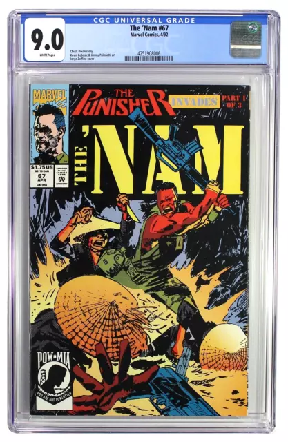 The 'Nam #67 Punisher Invades the Nam CGC VF/NM 9.0 White Pages 4251908006