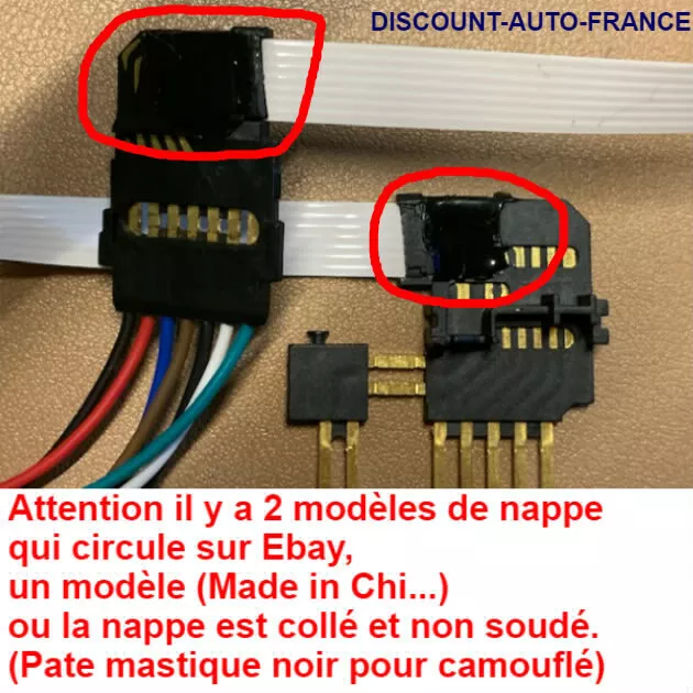 Câble 7 pins + connecteurs, contacteur tournant airbag Renault SCENIC 2 MEGANE 2 2