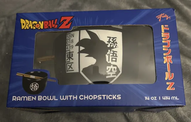 Dragon Ball Z Son Goku Ramen Bowl With Chopsticks DBZ Anime NEW!