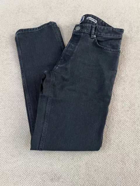 Fat Face Denim Men’s 32L Black Wash Button Fly Straight Leg Jeans
