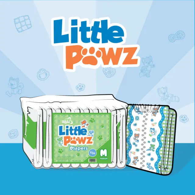 ABUniverse ABU Little Pawz Diapers - Pack of 10