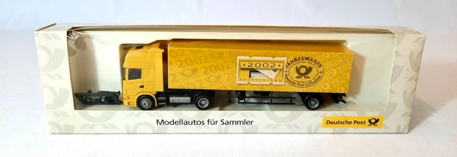 AWM AUTOMODELLE SATTELZUG Deutsche Post Jahreswagen 2002 1:87 in OVP ...