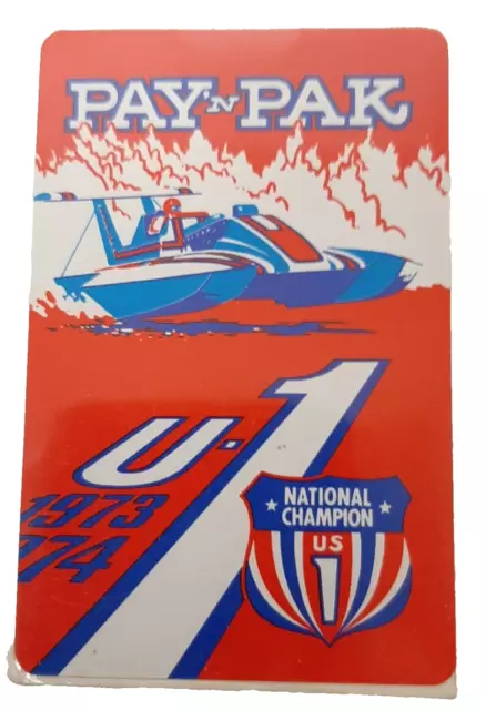 Vintage Pay 'n Pak Hydroplane Boat Racing National Champion Playing Card Deck