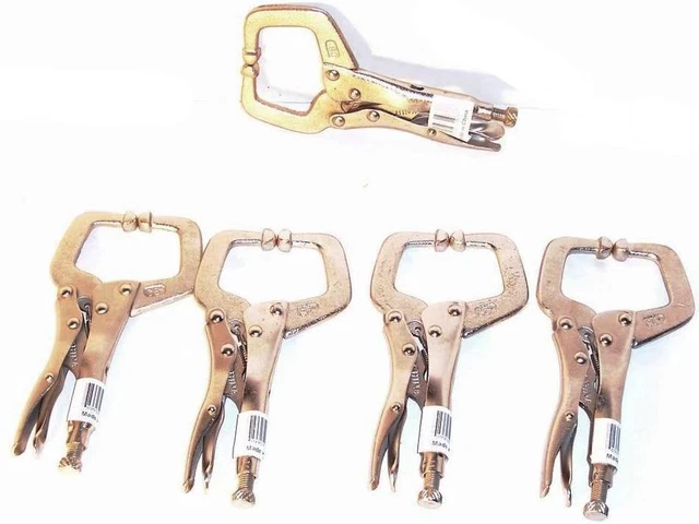 6" Locking c Clamp with Regular tip | Welding Locking Pliers Clamp Tools 5 pcs