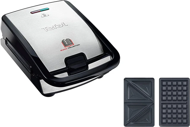 Tefal SW852D Snack Collection | Sandwich | Waffelmaker | Antihaftbeschichte Plat