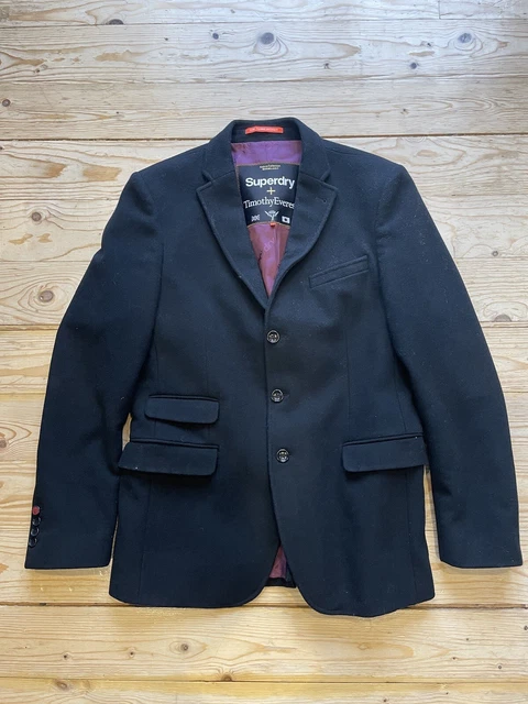 SUPERDRY TIMOTHY Everest Town Jacket 100 Wool Medium Excellent Condition 35.00 PicClick UK