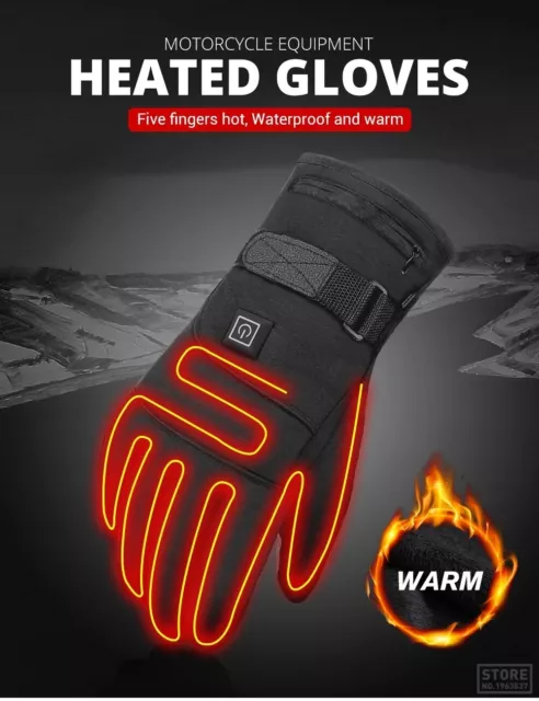 Gants de Moto chauffants USB, étanches, Guantes, chauffe-mains, thermiques, élec