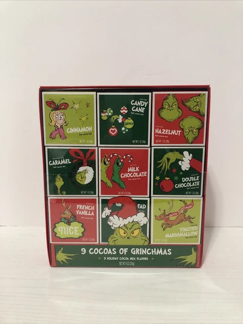 DR SEUSS THE Grinch 9 Cocoas Of Grinchmas Holiday Cocoa Mix Flavors £18 ...