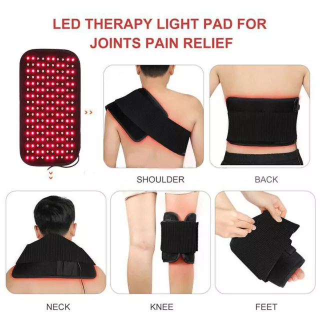 660nm Red &850nm Near Infrared Light Therapy Waist Wrap Pad Belt For Pain Relief 3