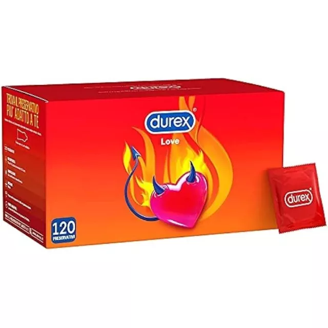 Durex Love Preservativi Comfort Facili da Indossare  120 Profilattici