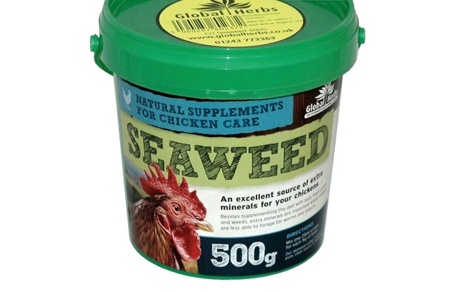 Global Herbs Seaweed for Chickens Poultry Supplement Minerals Natural 500g