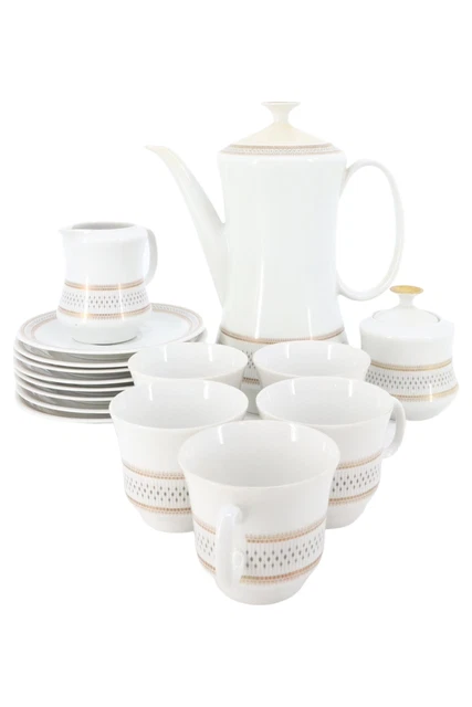 Servicio de café servicio de té decoración dorada porcelana Ø 15 cm