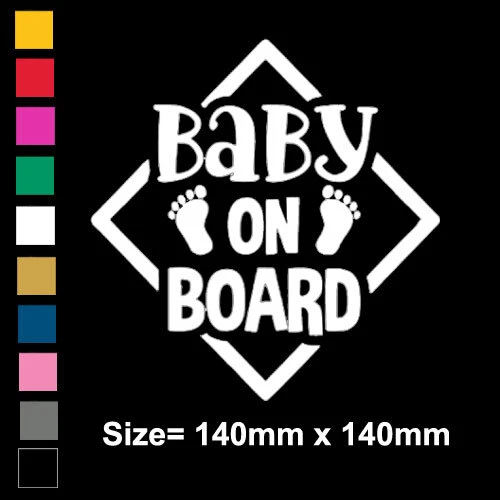 Baby an Bord Auto Kind Kinder Fenster Stoßstange Aufkleber Vinyl Aufkleber Neuheit