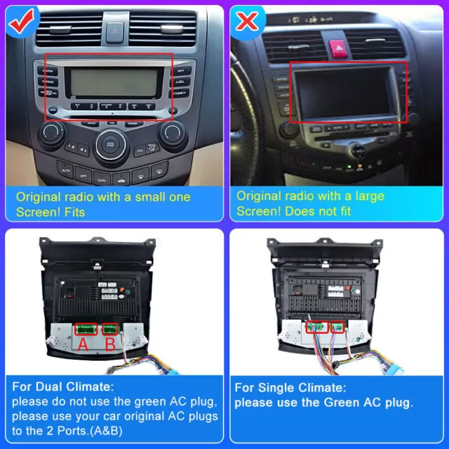 For Honda Accord 7 2003-2007 CarPlay Android 12 Car Stereo Radio GPS Wifi 3