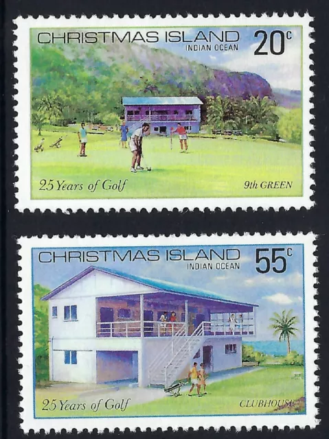 1980 Christmas Island SG# 120-121 25th Anniv Golf Club Mint MUH MNH