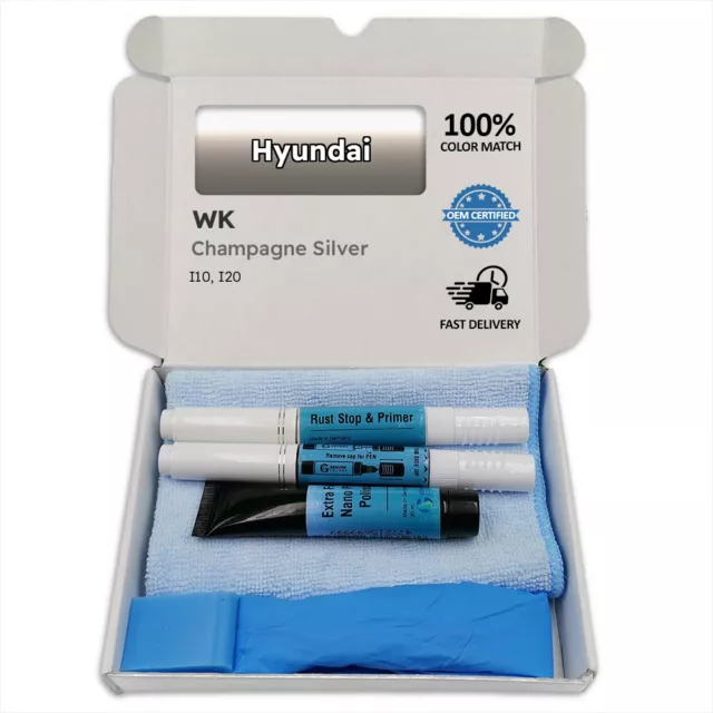 WK Champagne Silver Touch Up Paint for Hyundai I10 I20 Pen Stick Scratch Chip F