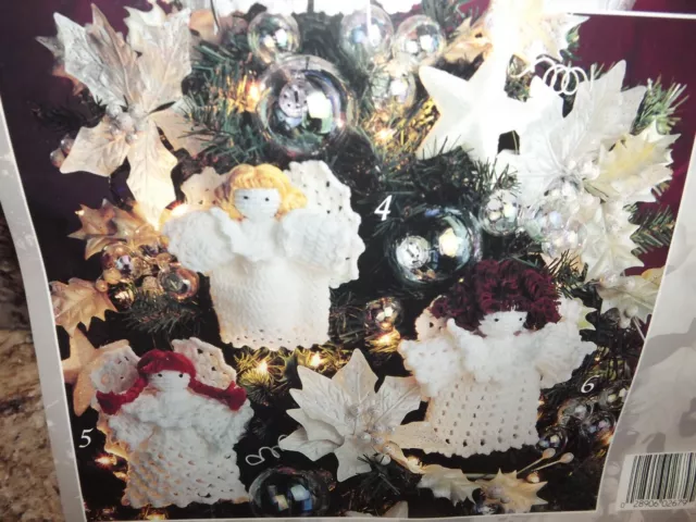 Leisure Arts Sweet Christmas Angels, Crochet Angel Pattern, Angel Tree Topper Or 3