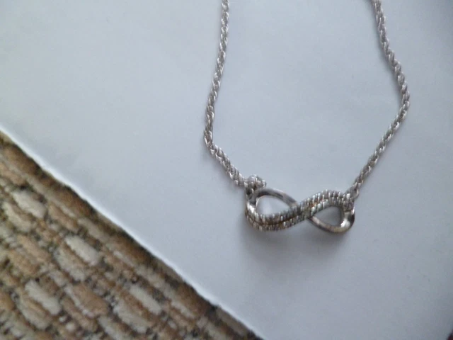 H SAMUEL INFINITY silver necklace new boxed 9.50 PicClick UK