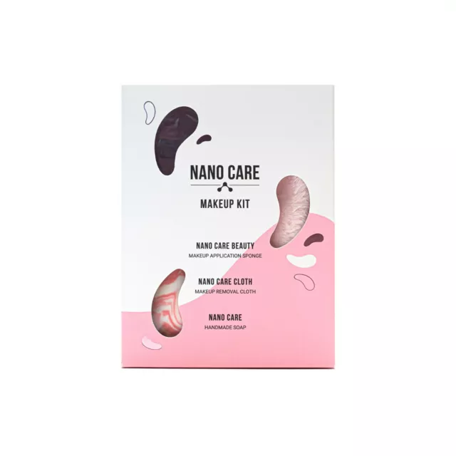 NanoCare Kit Maquillaje para Cara Nano Toalla Removedor Cosméticos Jabón Paño