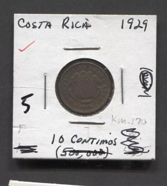 1929-Costa Rica- 10 Centimes-F