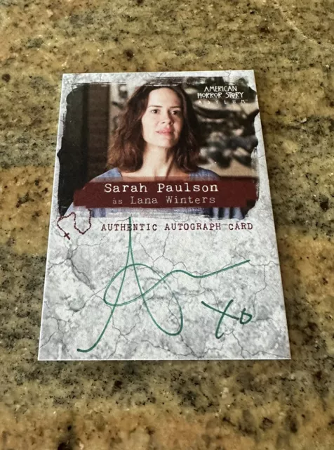 American Horror Story Asylum ~ SARAH PAULSON Autograph ASPS Lana #05/50 SDCC