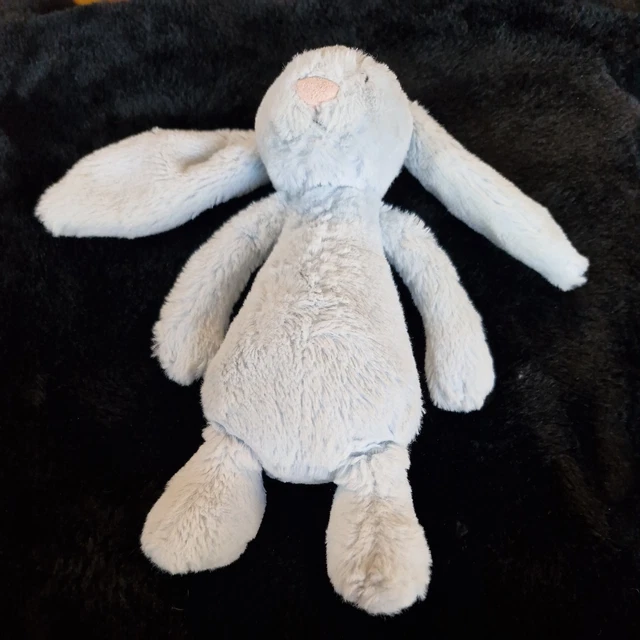 JELLYCAT SMALL BASHFUL Blue Bunny Rabbit Rattle Plush Soft Toy [GB] £14 ...