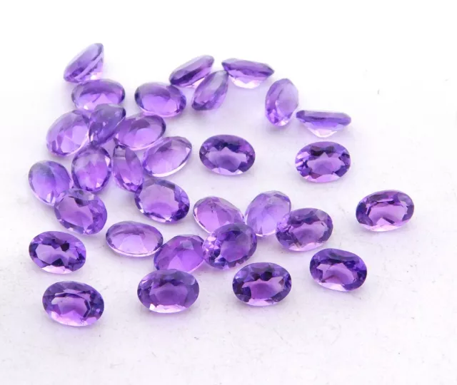 Natural African Amethyst Oval Cut Lot Loose Gemstone 4X6 MM For Jewelry P-1902