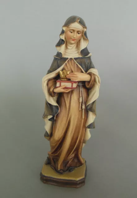 Heilige Irmgard / Heilige Judith 20 cm hoch Holz bemalt Holzfigur