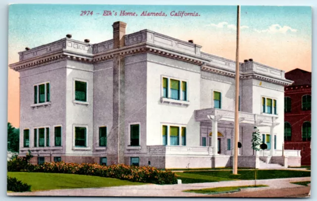 Elks Home Alameda California CA Postcard Edward Mitchell