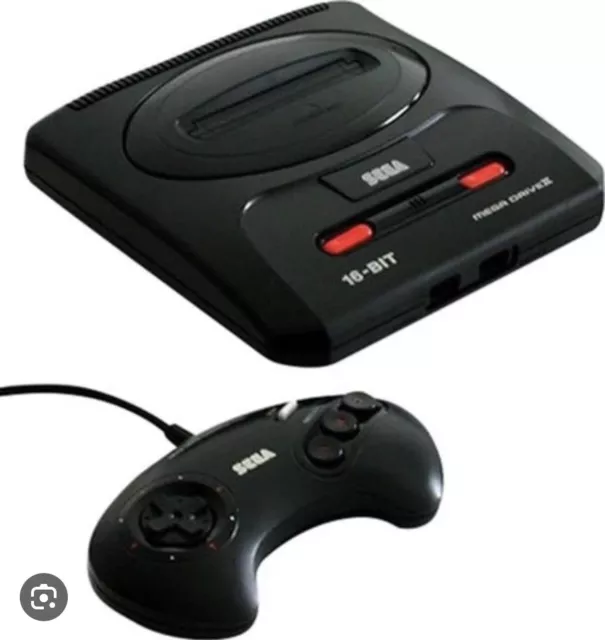 Sega Mega Drive 2 II Console with 2  GAMES & Controller - FULL SET UP