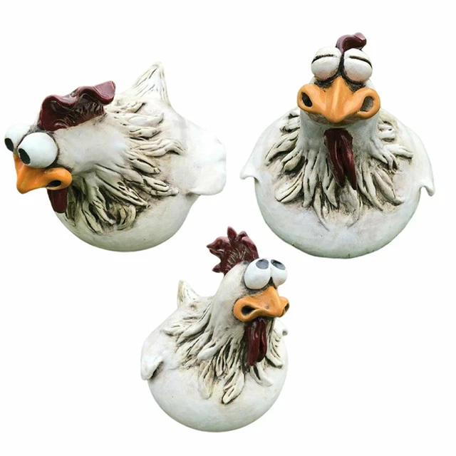 Huhn Garten Statue Harz Henne Figuren Deko Tierfigur Kunstdekor