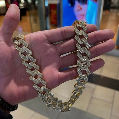 Noir 14,18,20,22,24,26,28,30 cm Plaqué or 18 carats 6 mm Pochette en velours et boîte cadeau ChainsPro Chaîne à maillons cubains pour homme Acier inoxydable 316L 