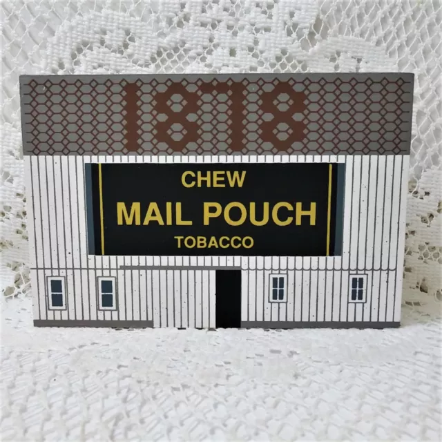 Cat's Meow Village ~ American Barn Series ~ Chew Mail Pouch Tobacco 1992 ~ Wood